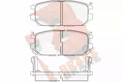 R BRAKE rb0983 -  Комплект тормозных колодок, дисковый тормоз